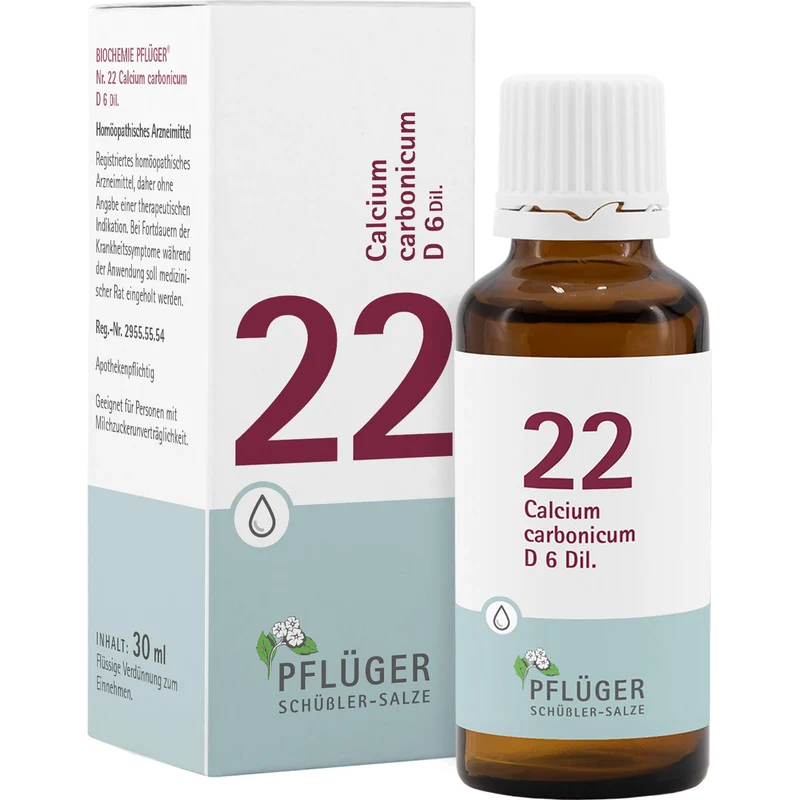 Pflüger Biochemie Nr.22 Calcium carbonicum D6 Mischung, 30 ml Lösung