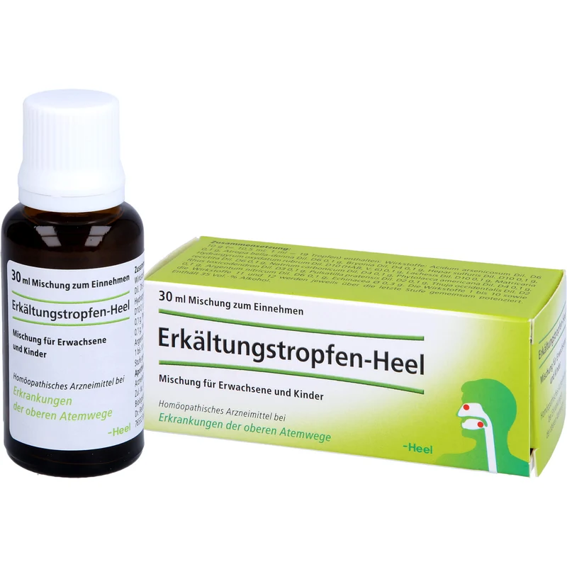 Heel Erkältungstropfen Mischung bei Erkrankungen der oberen Atemwege, 30 ml Lösung