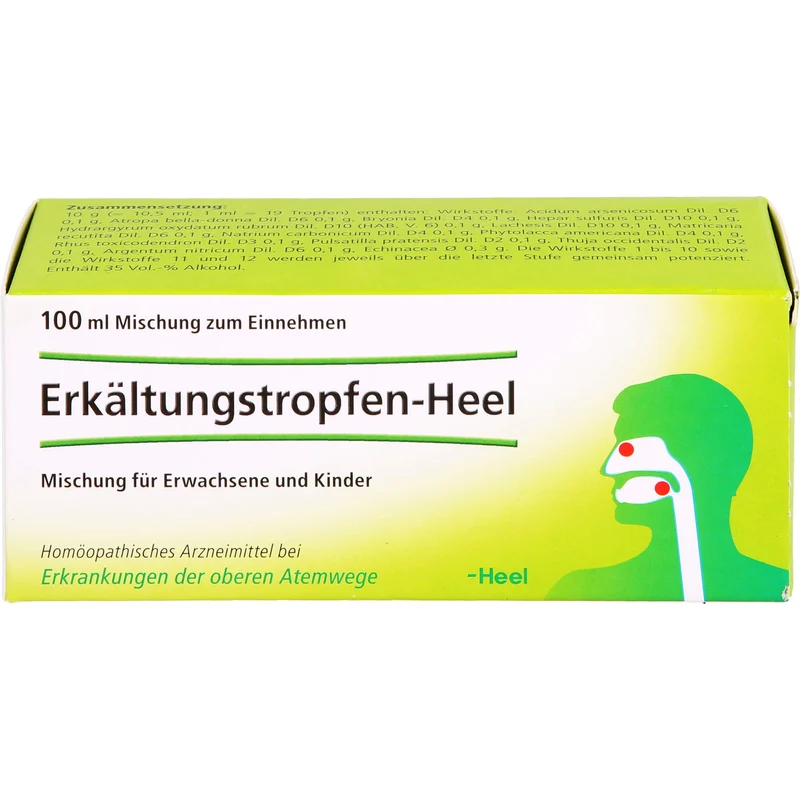 Heel Erkältungstropfen bei Erkrankungen der oberen Atemwege, 100 ml Lösung