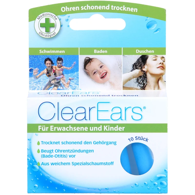 ClearEars Ohrstöpsel zur Wasserentfernung, 10 St
