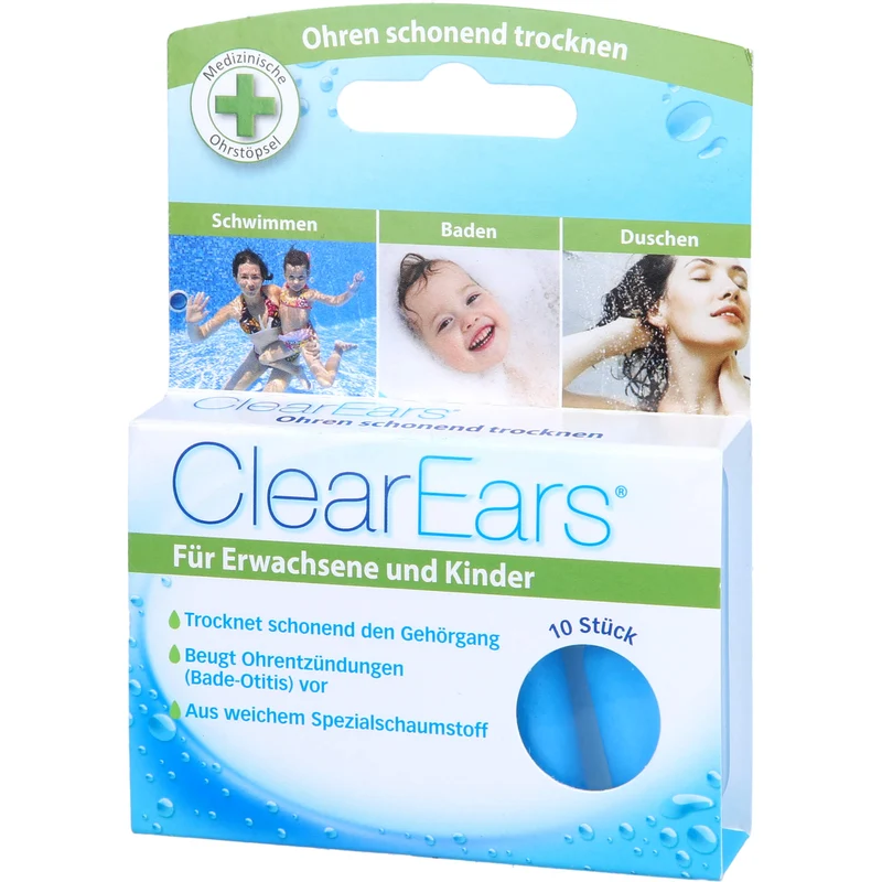 ClearEars Ohrstöpsel zur Wasserentfernung, 10 St