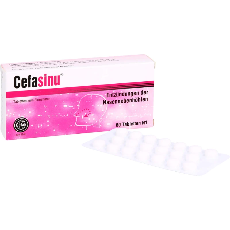 Cefasinu Tabletten bei Entzündung der Nasennebenhöhlen, 60 St. Tabletten