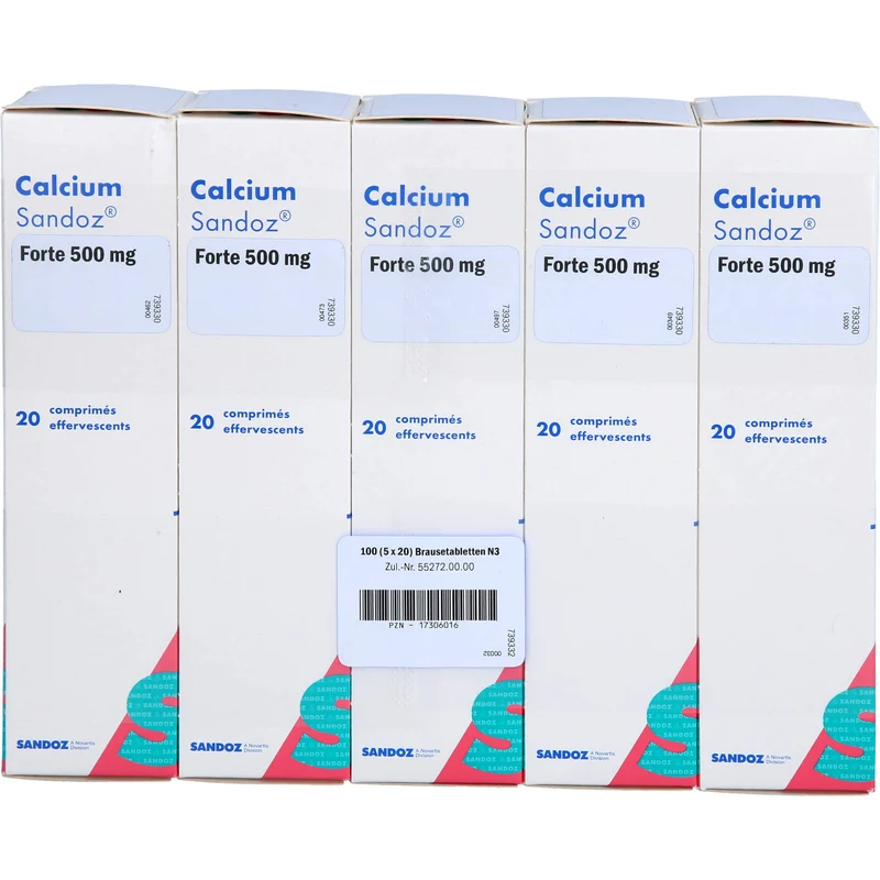 Calcium-Sandoz Forte 500 mg Emra Brausetabletten, 100 St BTA
