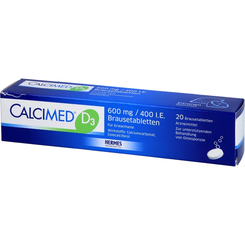 Calcimed D3 600 mg / 400 I.E. Brausetabletten, 20 St BTA