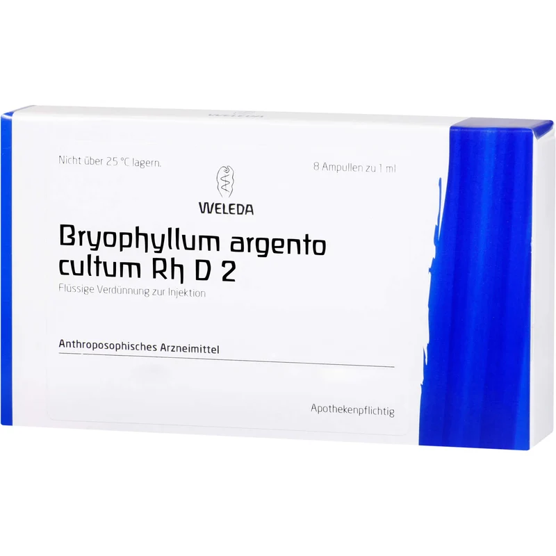 Bryophyllum Argento cultum Rh D2 Weleda Amp., 8X1 ml AMP