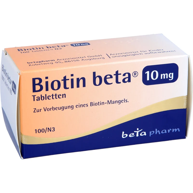 Biotin beta 10 mg Tabletten zur Vorbeugung einens Biotin-Mangels, 100 St. Tabletten