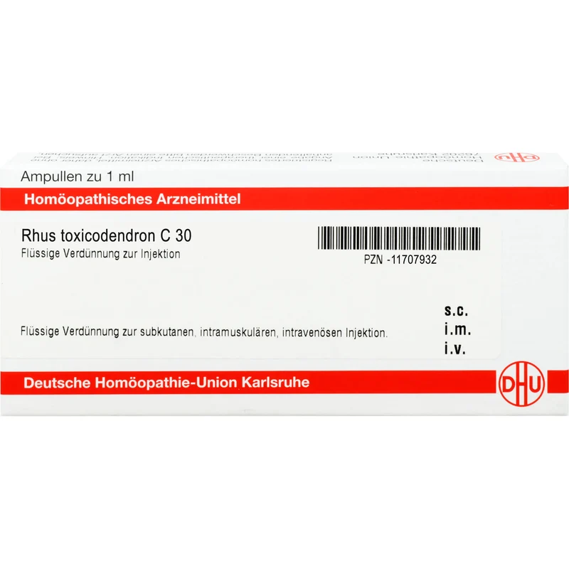 DHU Rhus toxicodendron C30 Ampullen, 8 St. Ampullen