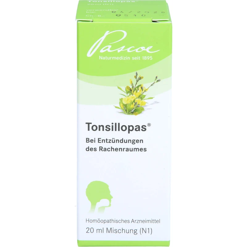 Tonsillopas Mischung bei Entzündungen des Rachenraumes, 20 ml Lösung