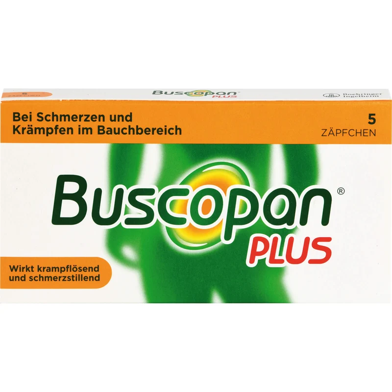 Buscopan plus 10 mg/800 mg, kohlpharma Zäpfchen, 5 St SUP