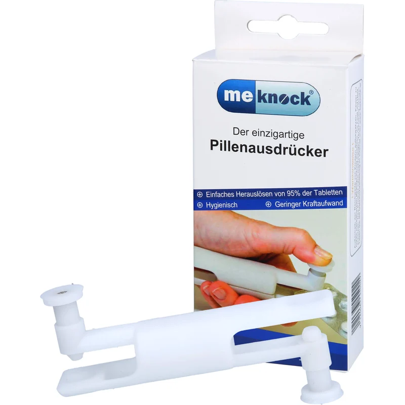 Megadent Deflogrip Blister-Ausdrückhilfe Pillenausdrücker Tabletten mühelos aus Blister entnehmen, 1 St. Gerät