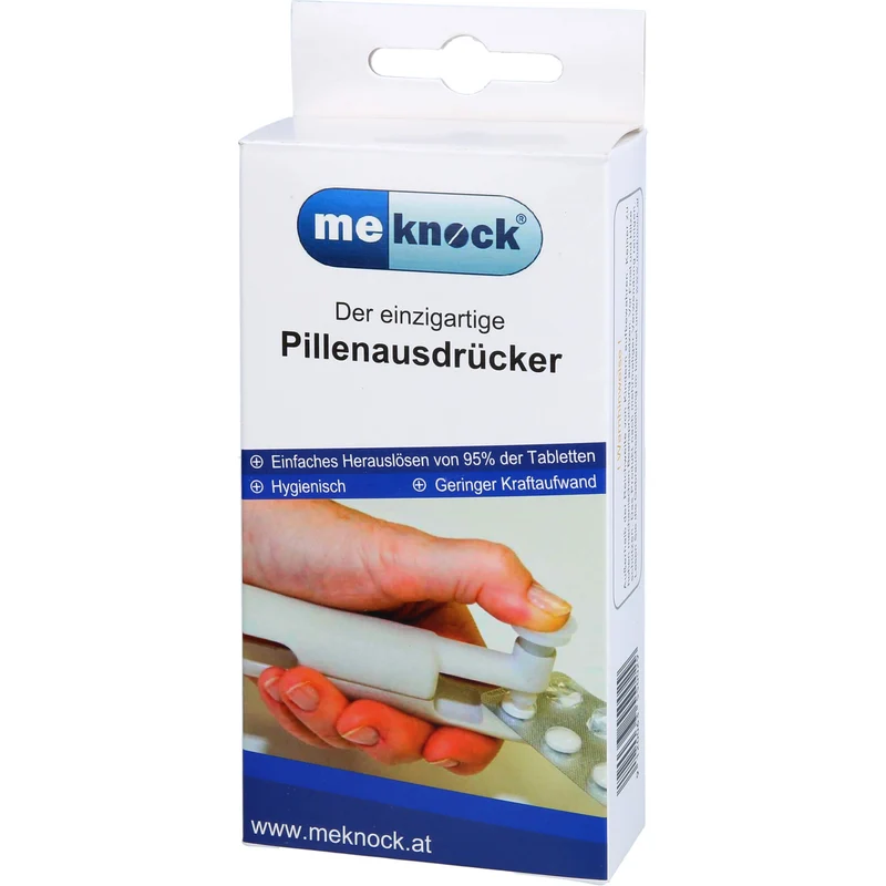Megadent Deflogrip Blister-Ausdrückhilfe Pillenausdrücker Tabletten mühelos aus Blister entnehmen, 1 St. Gerät