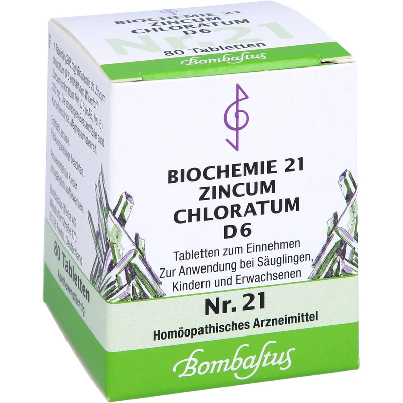 Biochemie 21 Zincum chloratum Bombastus D6 Tbl., 80 St TAB