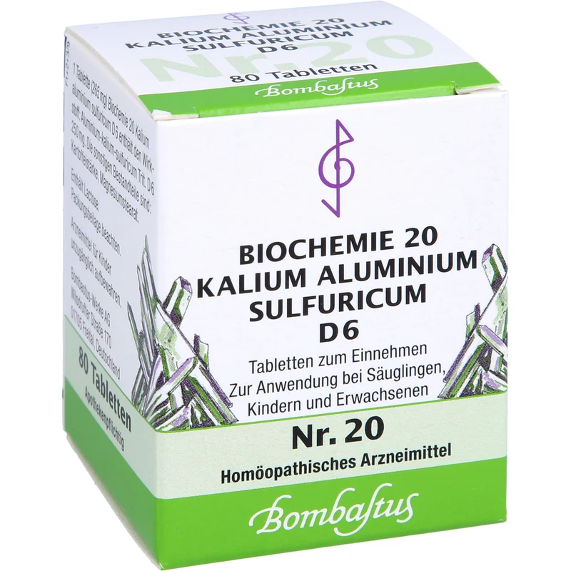 Biochemie 20 Kalium aluminium sulfuricum Bombastus D6 Tbl., 80 St TAB