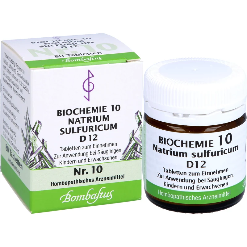 Biochemie 10 Natrium sulfuricum Bombastus D12 Tbl., 80 St TAB