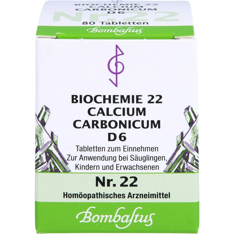 Biochemie 22 Calcium carbonicum Bombastus D6 Tbl., 80 St TAB
