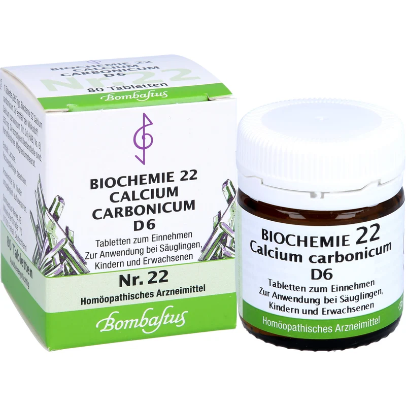Biochemie 22 Calcium carbonicum Bombastus D6 Tbl., 80 St TAB