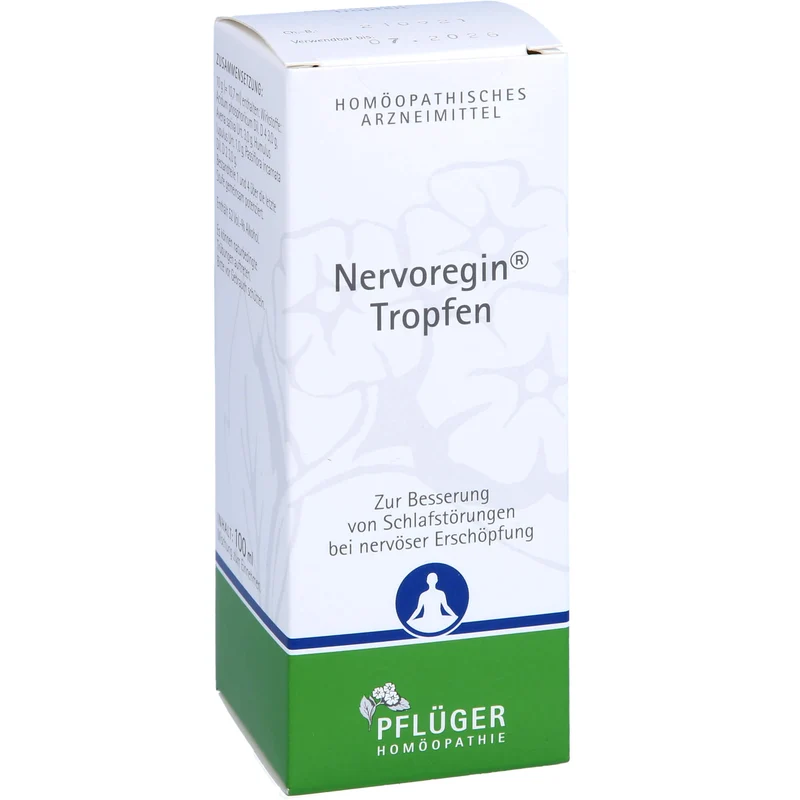 Pflüger Nervoregin Tropfen zur Besserung von Schlafstörungen bei nervöser Erschöpfung, 100 ml Lösung