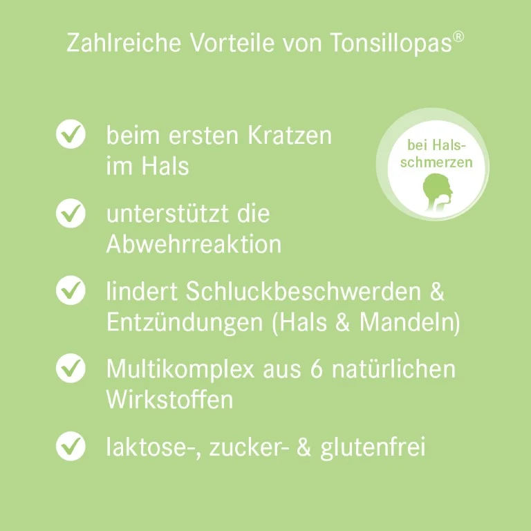 Tonsillopas Mischung bei Entzündungen des Rachenraums, 50 ml Lösung