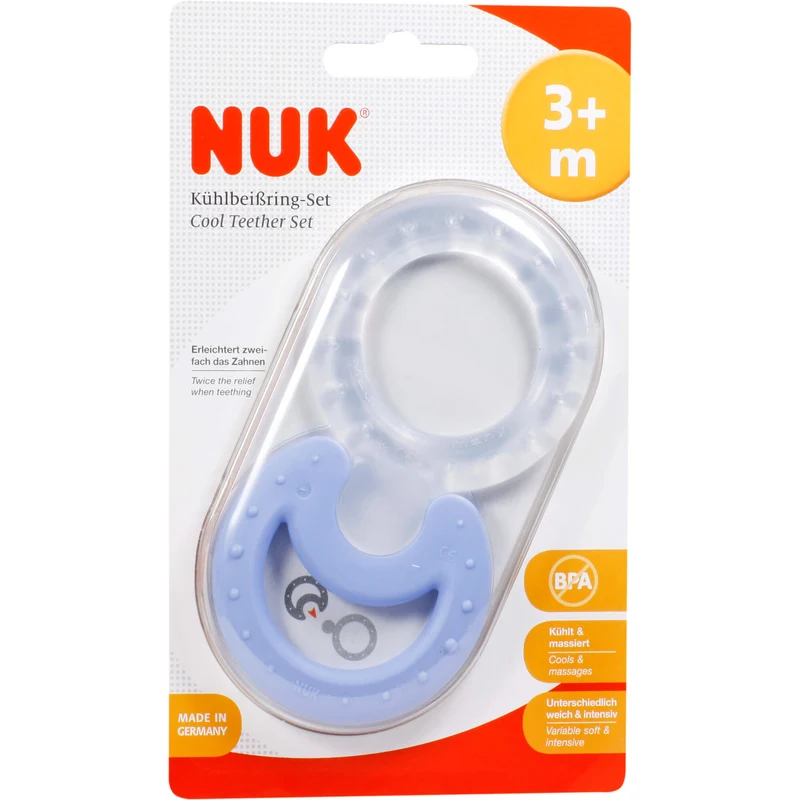 Nuk Kuehlbeissring Set Bli, 2 St