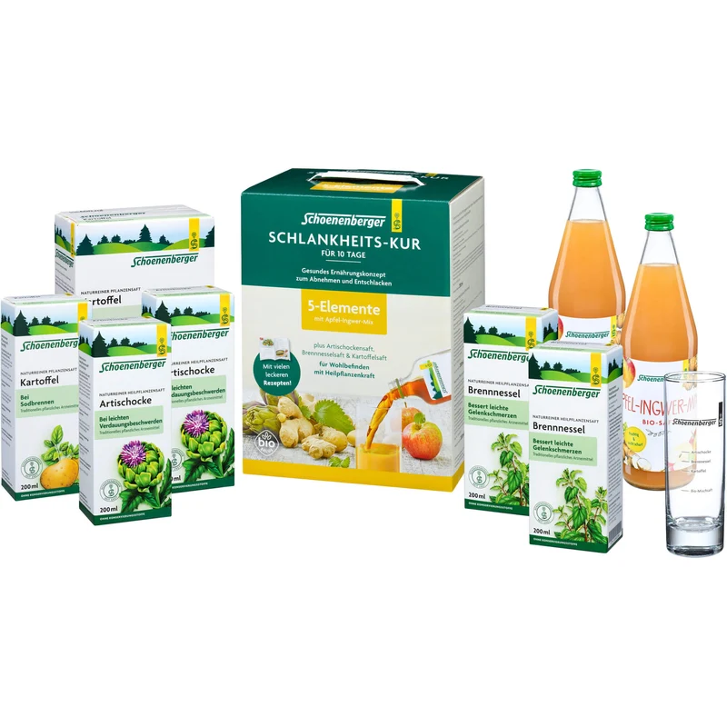 Schoenenberger Schlankheitskur 5 Elemente für Wohlbefinden mit Heilpflanzenkraft, 1 St. Packung