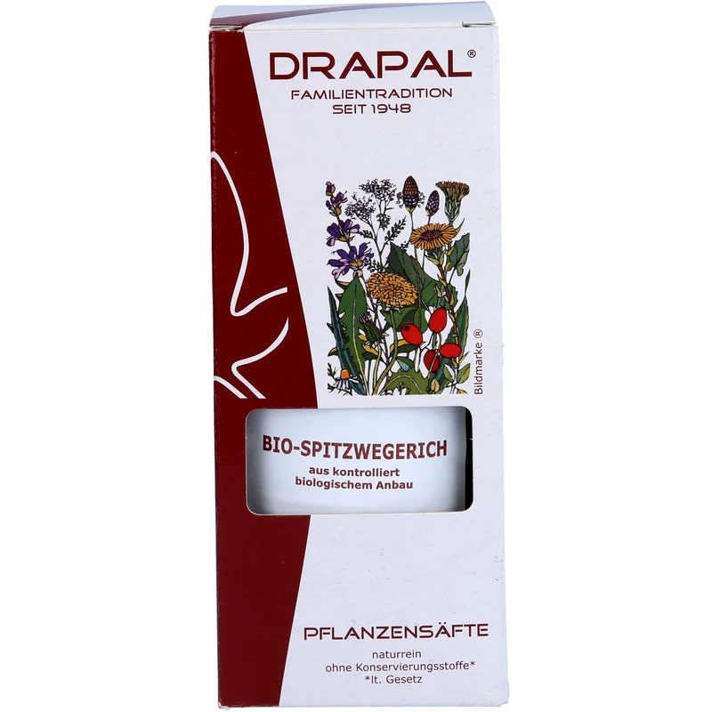 Spitzwegerichblätter Bio Pflanzensaft Drapal, 200 ml SAF