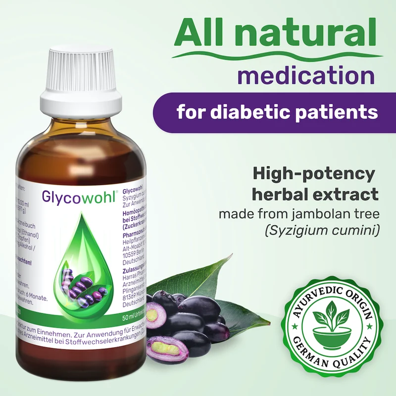 GLYCOWOHL Herbal Drops for Diabetes and Blood Sugar Control, 50 ml Lösung