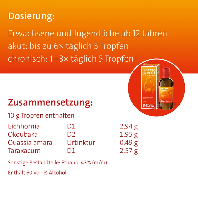 Digesto Hevert Verdauungstropfen, 100 ml Lösung