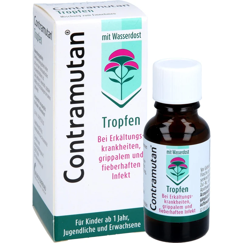 Contramutan Tropfen bei Erkältungskrankheiten, 20 ml Mischung