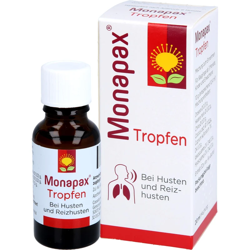 Monapax Tropfen bei Husten und Reizhusten, 20 ml Lösung