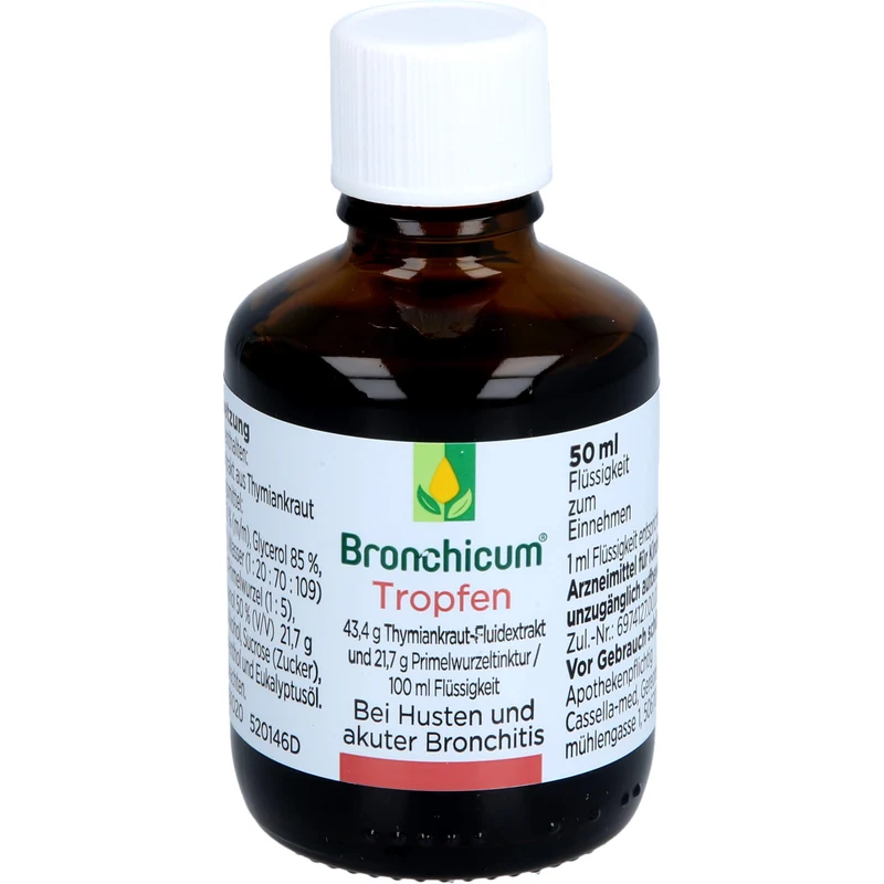 Bronchicum Tropfen bei Husten und akuter Bronchitis, 50 ml Lösung