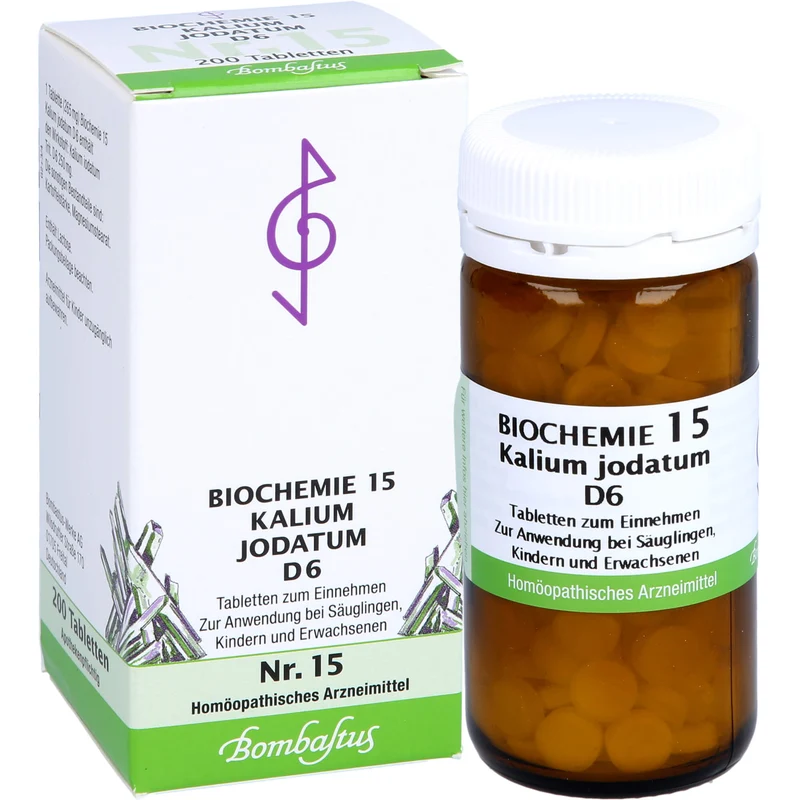 Biochemie 15 Kalium jodatum Bombastus D6 Tbl., 200 St TAB