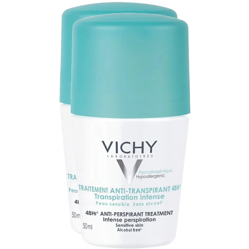 VICHY Deo Roll-On Anti-Trans. 48H Doppelpack, 2X50 ml STI