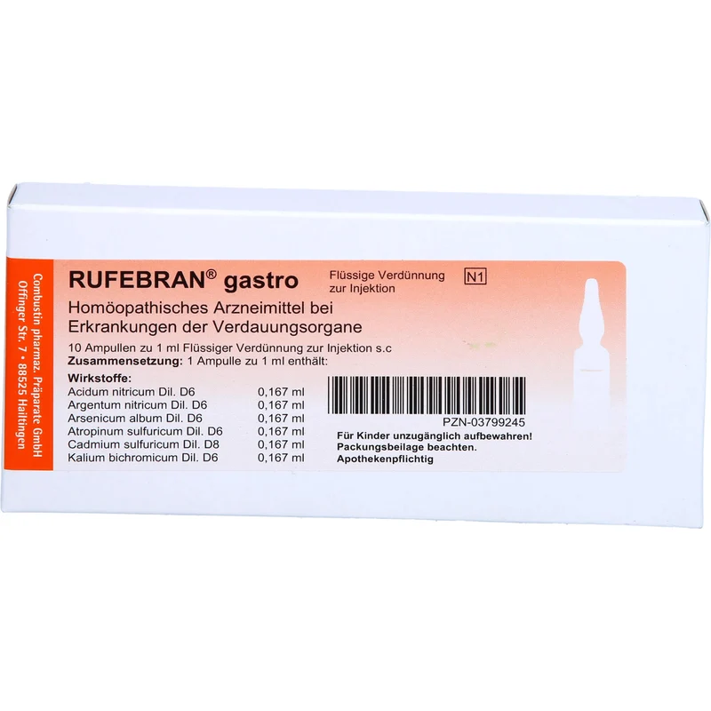 RUFEBRAN® gastro, Flüssige Verdünnung zur Injektion, 10 St AMP