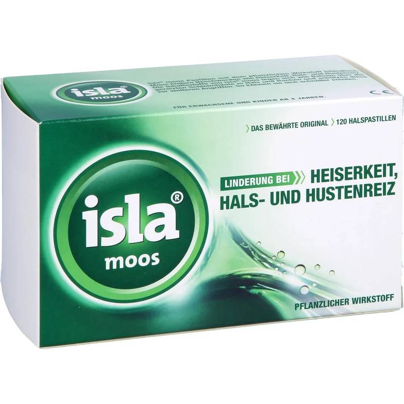 Isla Moos Halspastillen bei Heiserkeit, Hals- und Hustenreiz, 120 St. Pastillen