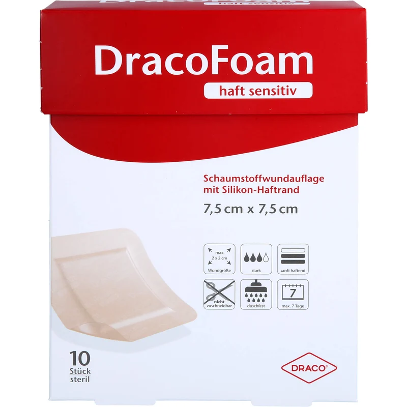 DracoFoam haft sensitiv Schaumstoffverband, 10 St VER