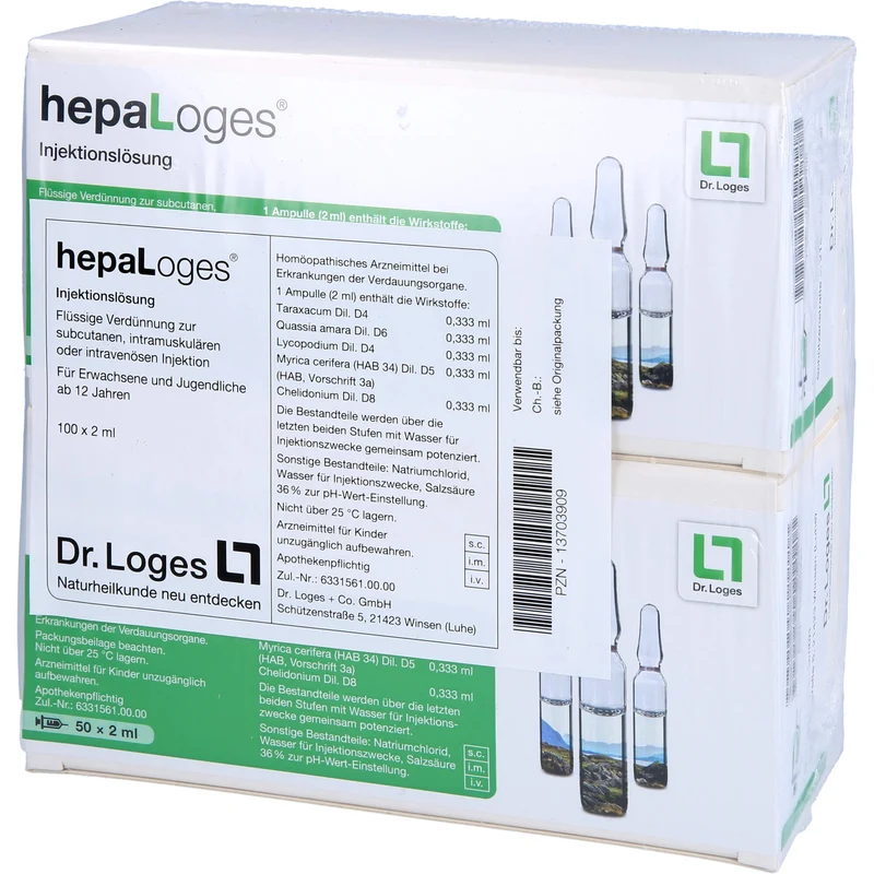 hepaLoges Injektionslösung Ampullen bei Erkrankungen der Verdauungsorgane, 100 St. Ampullen