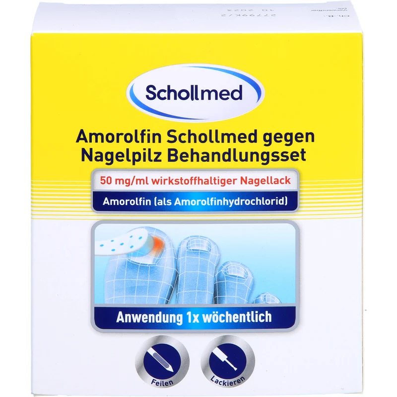Amorolfin Schollmed gegen Nagelpilz Behandlungsset, 2.5 ml Wirkstoffhaltiger Nagellack