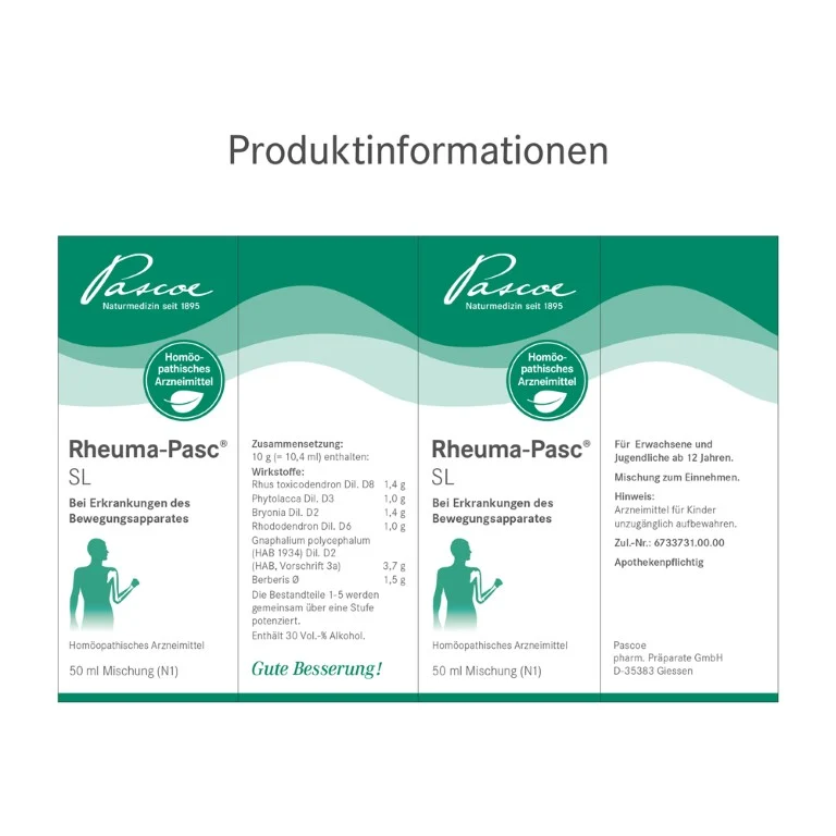 Rheuma-Pasc SL Mischung bei Erkrankungen des Bewegungsapparates, 50 ml Lösung