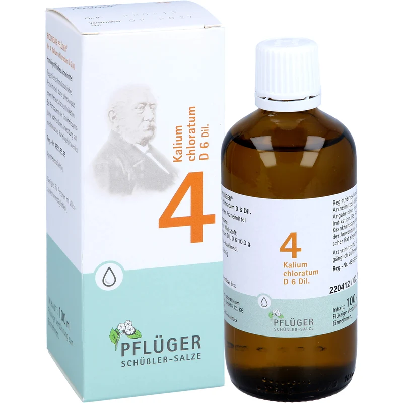 Biochemie Nr.4 Kalium chloratum D6 Pflüger Dil., 100 ml TRO