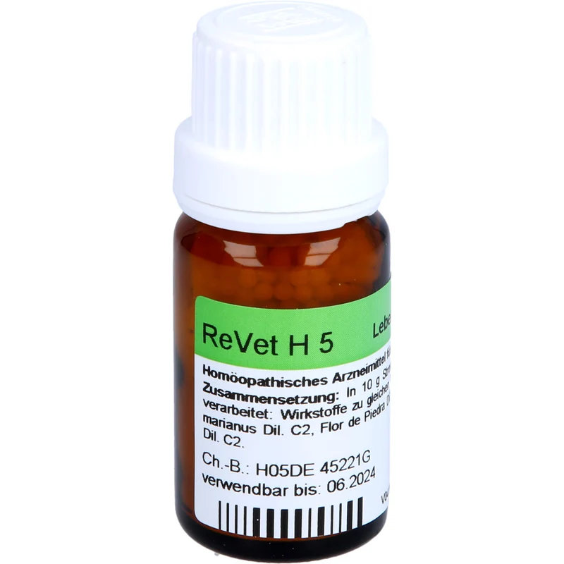ReVet H 5 Globuli für Heimtiere als Leberschutz, 10 g Globuli