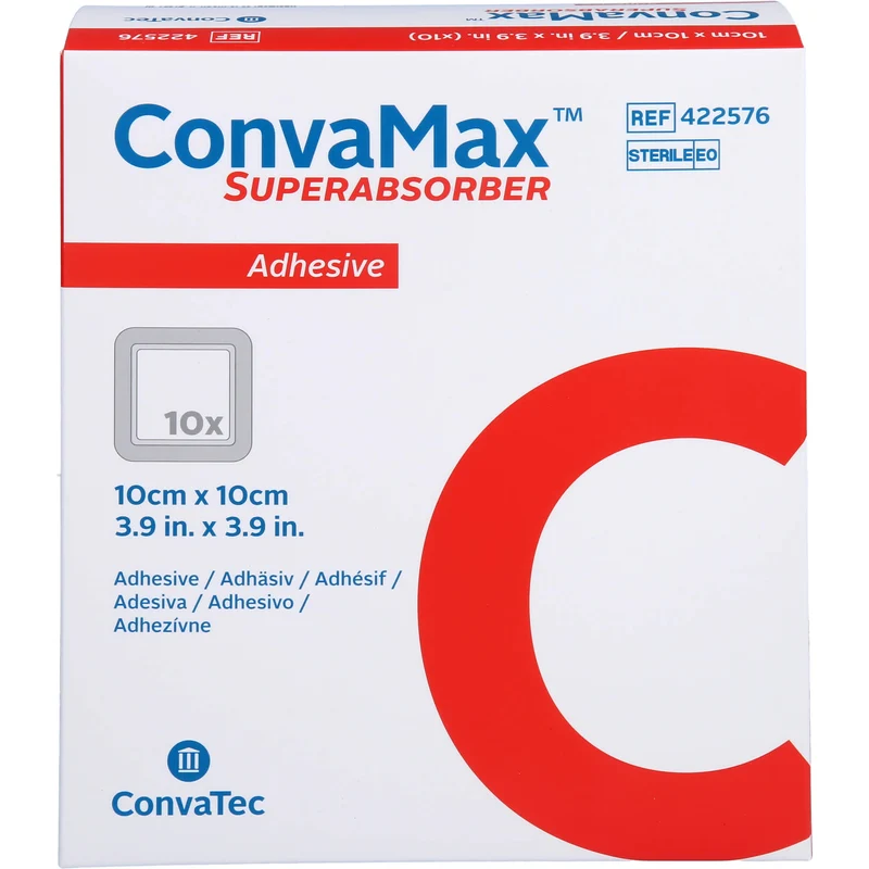 ConvaMax Superabsorber adhäsiv 10 x 10 cm, 10 St. Verband