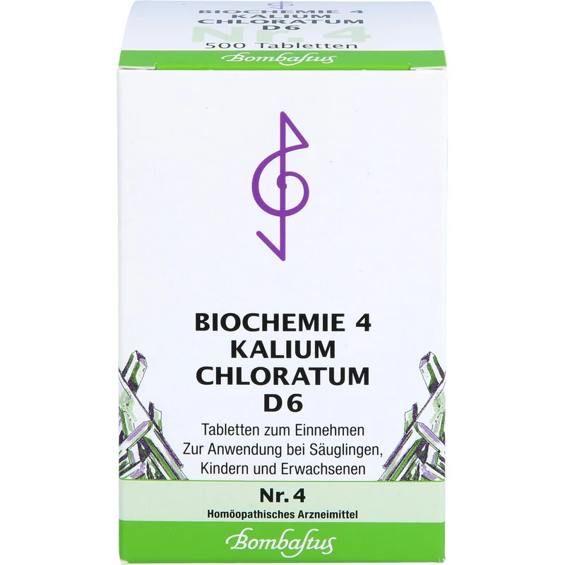 Bombastus Biochemie 4 Kalium chloratum D6 Tabletten, 500 St. Tabletten