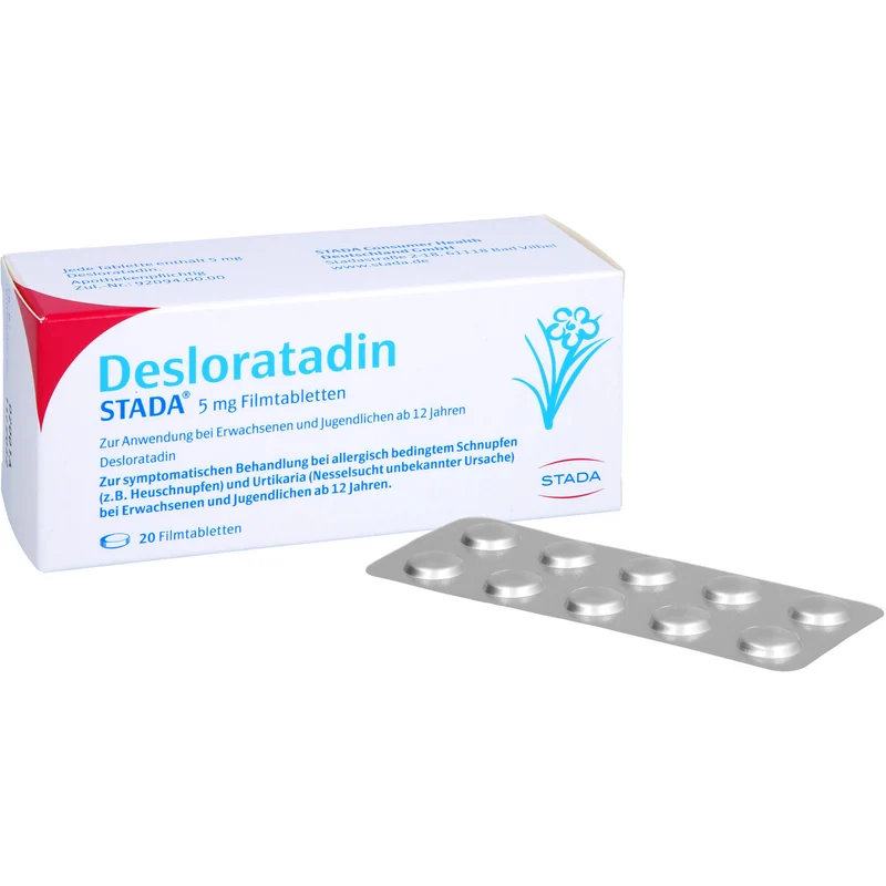 STADA Desloratadin 5 mg Filmtabletten bei allergisch bedingtem Schnupfen, 20 St. Tabletten