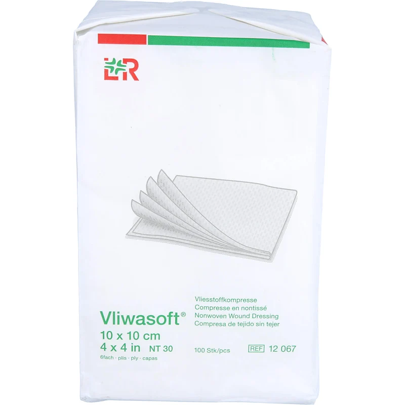 Vliwasoft Vlieskompresse unsteril 10x10, 100 St KOM