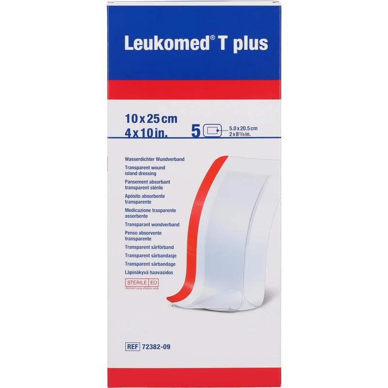 LEUKOMED TRANSP. PLUS STERILE PFL. 10x25 cm, 5 St PFL