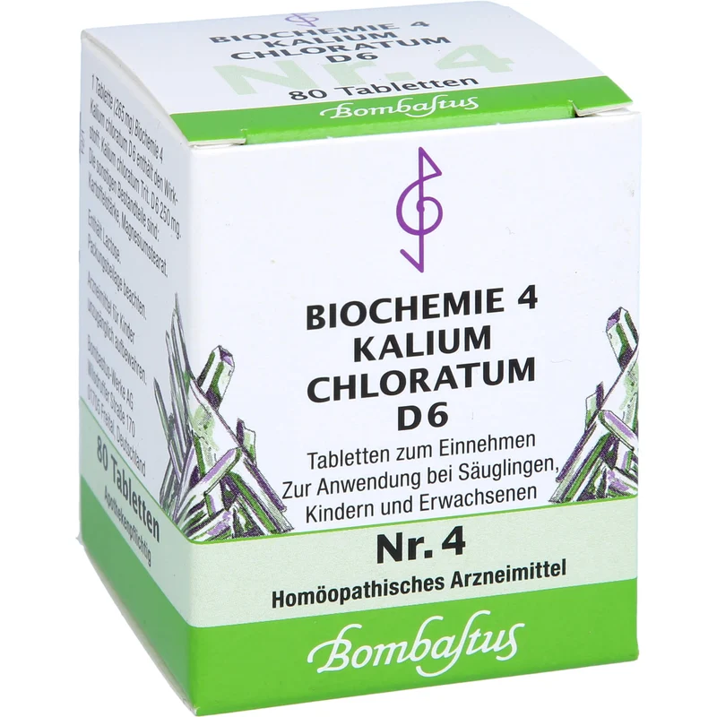 Biochemie 4 Kalium chloratum Bombastus D6 Tbl., 80 St TAB