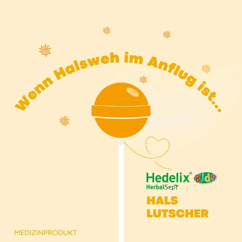 Hedelix HerbalSept Hals Lutscher Kids, 6 St. Lutscher