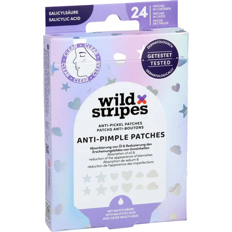 Wild Stripes Anti-Pickel Patches mit Salicylsäure, 24 St. Pflaster