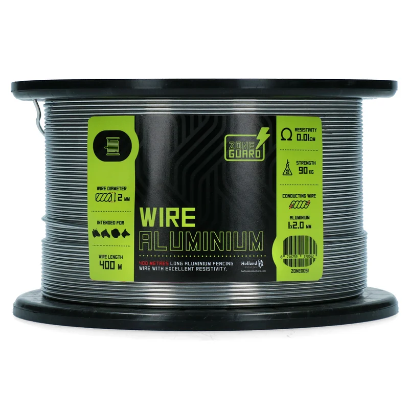 ZoneGuard Draad Basic aluminium 2 mm 400 m
