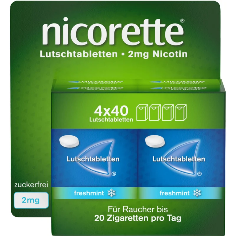 Nicorette Freshmint 2 mg Lutschtabletten, 160 St. Tabletten